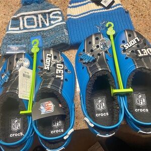 CROCS Blue and Black NFL Themed (CROCS ONLY)